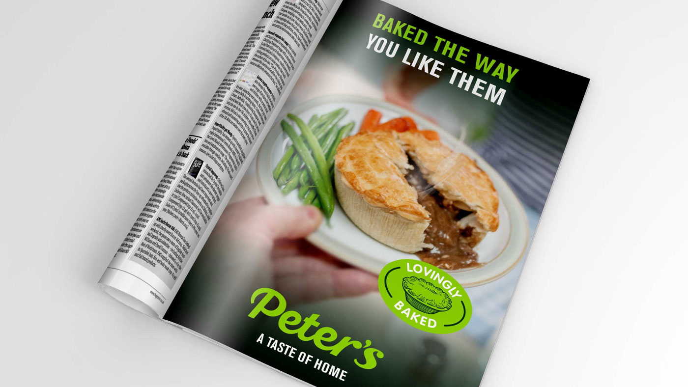 An image of a Peter's advert in a magazine