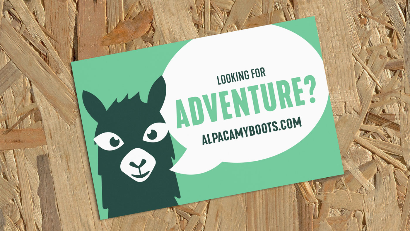 Alpaca My Boots business card design
